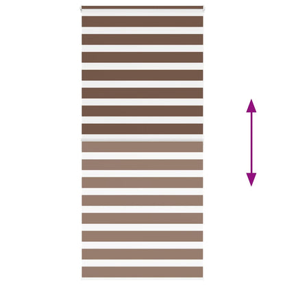 Doppelrollo Braun 100x200 cm Stoffbreite 95,9 cm Polyester