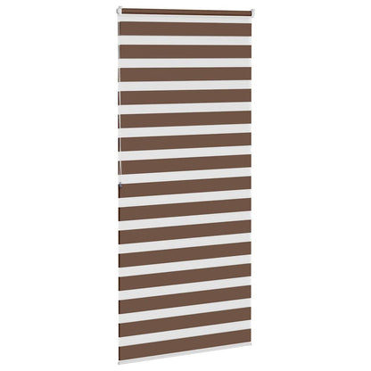vidaXL Doppelrollo Braun 105x200 cm Stoffbreite 100,9 cm Polyester