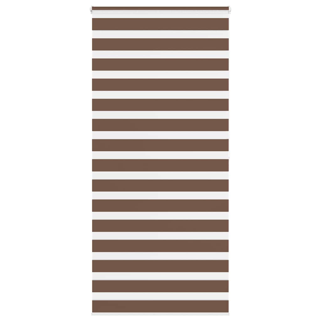 vidaXL Double Store Enrouleur Jour Nuit Marron 110x200 cm Largeur du tissu 105,9 cm Polyester