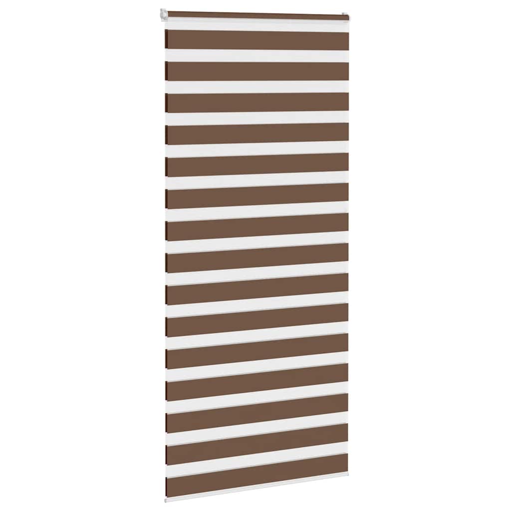 vidaXL Double Store Enrouleur Jour Nuit Marron 110x200 cm Largeur du tissu 105,9 cm Polyester