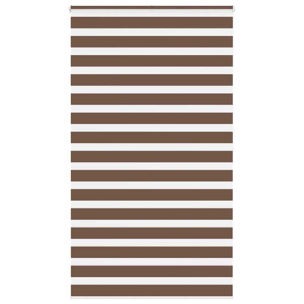 vidaXL Doppelrollo Braun 125x200 cm Stoffbreite 120,9 cm Polyester