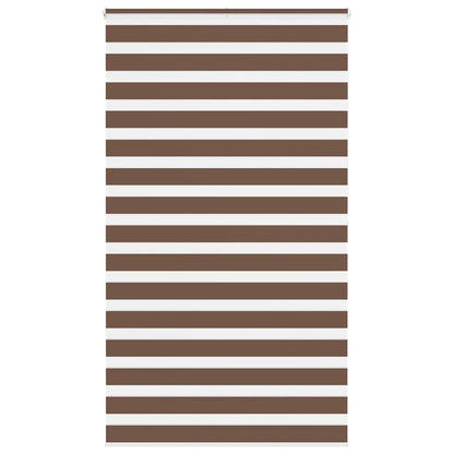 vidaXL Doppelrollo Braun 125x200 cm Stoffbreite 120,9 cm Polyester