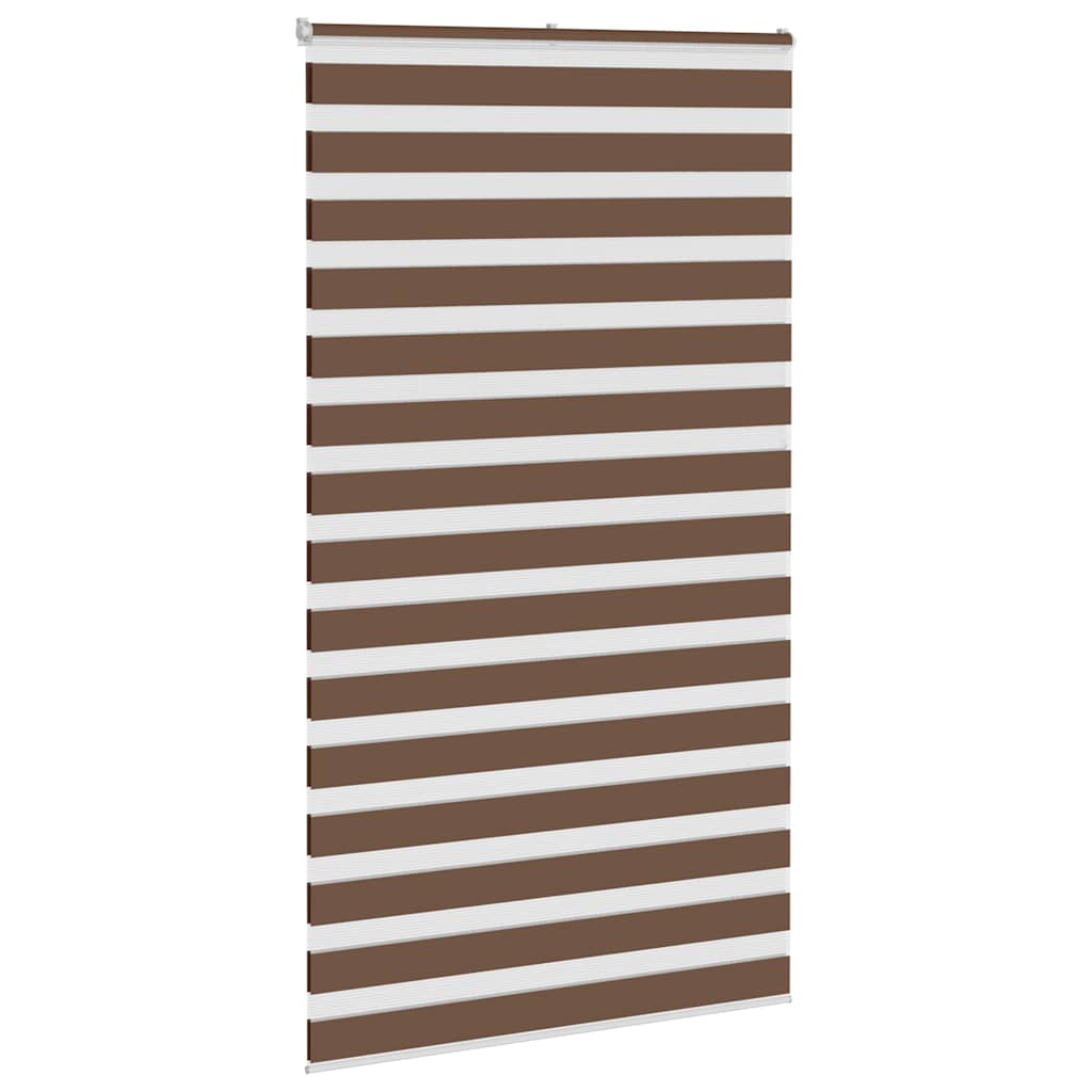 vidaXL Doppelrollo Braun 125x200 cm Stoffbreite 120,9 cm Polyester