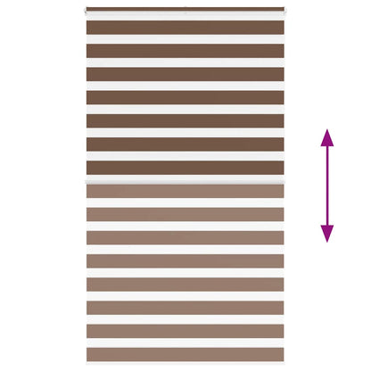 vidaXL Doppelrollo Braun 125x200 cm Stoffbreite 120,9 cm Polyester