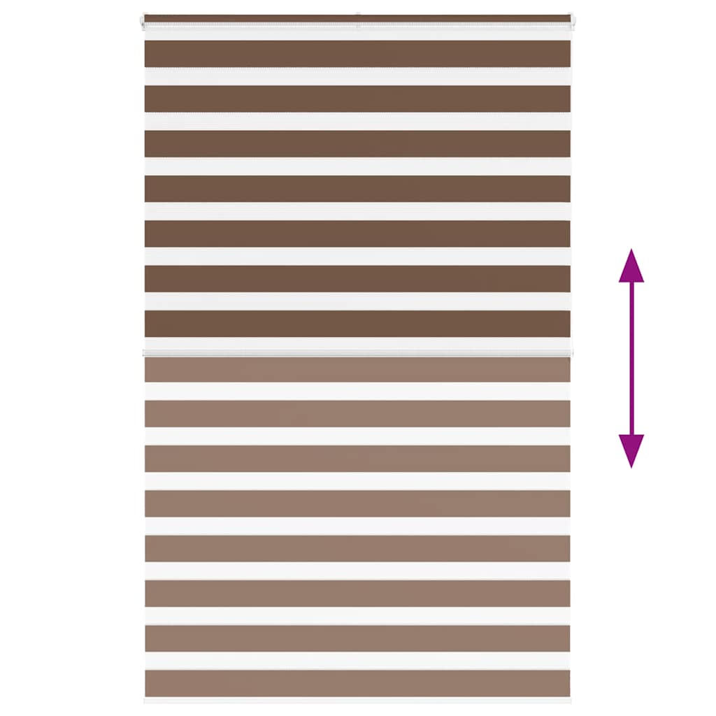 Doppelrollo Braun 140x200 cm Stoffbreite 135,9 cm Polyester