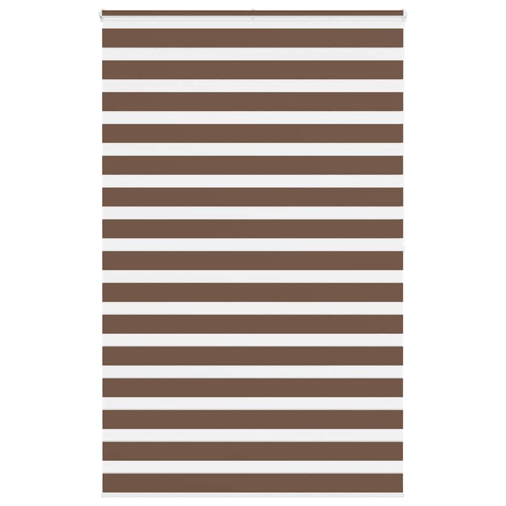 vidaXL Doppelrollo Braun 145x200 cm Stoffbreite 140,9 cm Polyester