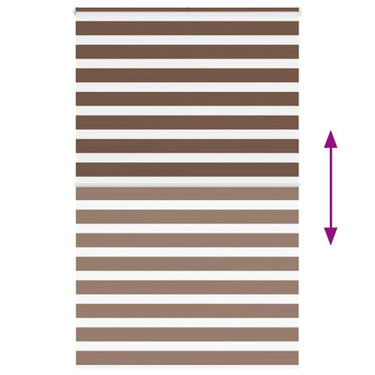 vidaXL Doppelrollo Braun 145x200 cm Stoffbreite 140,9 cm Polyester