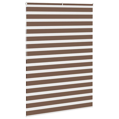 vidaXL Doppelrollo Braun 155x200 cm Stoffbreite 150,9 cm Polyester