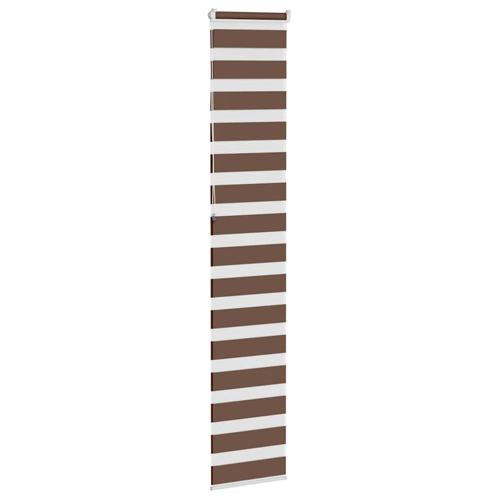 vidaXL Doppelrollo Braun 45x230 cm Stoffbreite 40,9 cm Polyester