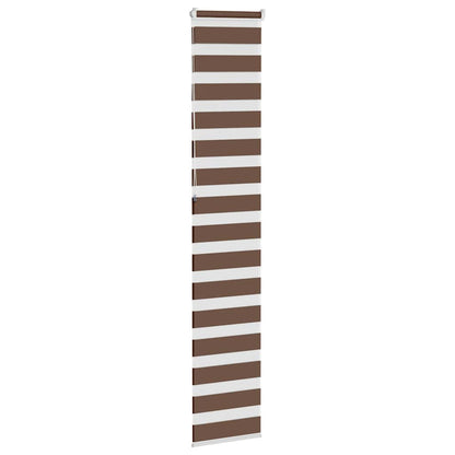 vidaXL Doppelrollo Braun 45x230 cm Stoffbreite 40,9 cm Polyester