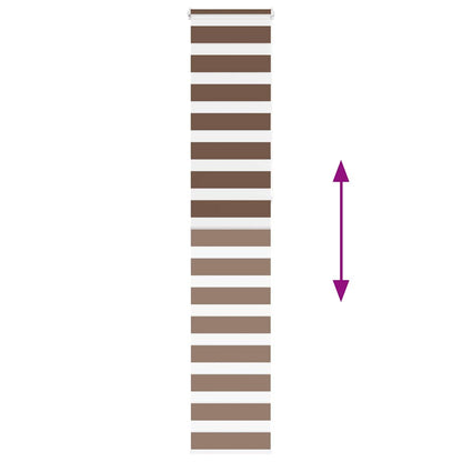 Doppelrollo Braun 45x230 cm Stoffbreite 40,9 cm Polyester