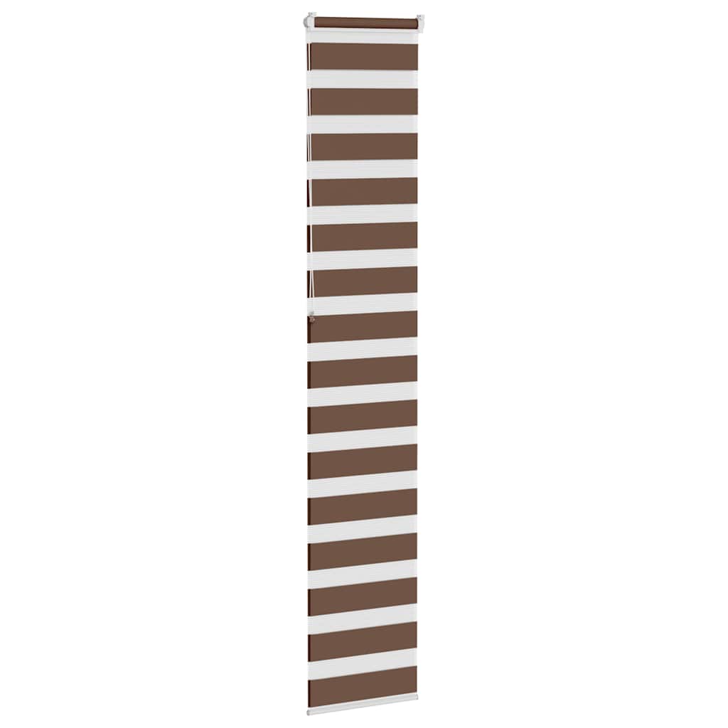 vidaXL Doppelrollo Braun 50x230 cm Stoffbreite 45,9 cm Polyester