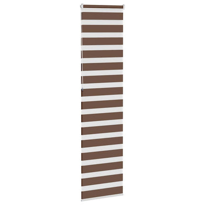 vidaXL Doppelrollo Braun 55x230 cm Stoffbreite 50,9 cm Polyester
