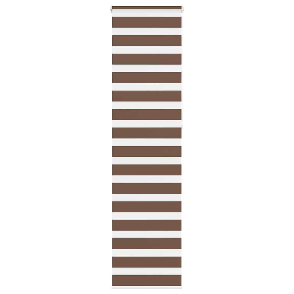 vidaXL Doppelrollo Braun 60x230 cm Stoffbreite 55,9 cm Polyester
