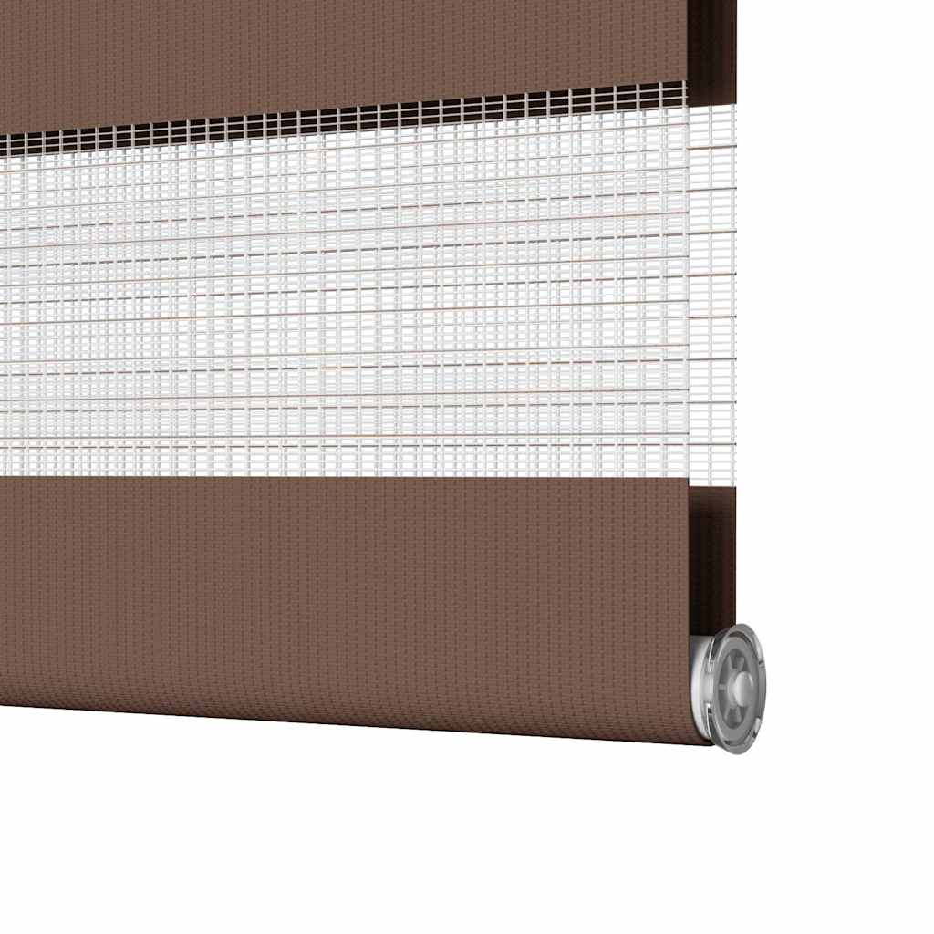 vidaXL Doppelrollo Braun 60x230 cm Stoffbreite 55,9 cm Polyester