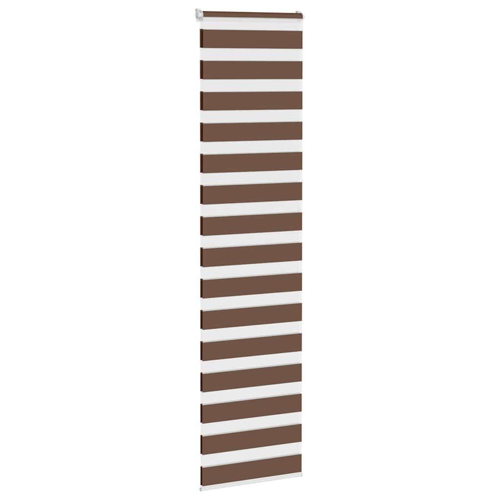vidaXL Doppelrollo Braun 60x230 cm Stoffbreite 55,9 cm Polyester