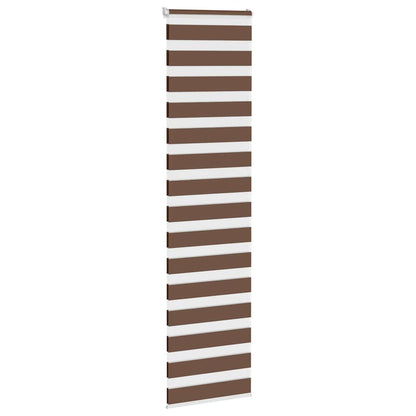 vidaXL Doppelrollo Braun 60x230 cm Stoffbreite 55,9 cm Polyester