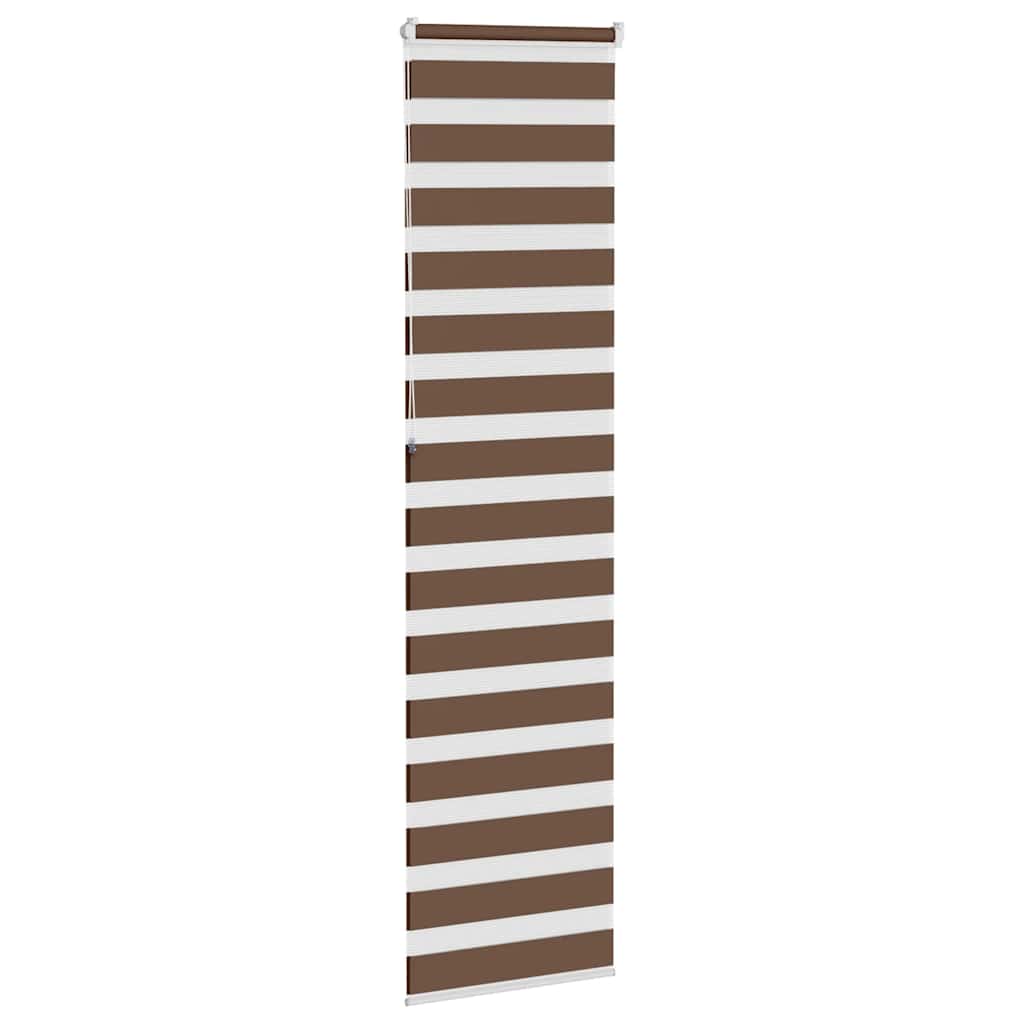 vidaXL Doppelrollo Braun 60x230 cm Stoffbreite 55,9 cm Polyester