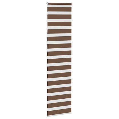 vidaXL Doppelrollo Braun 60x230 cm Stoffbreite 55,9 cm Polyester