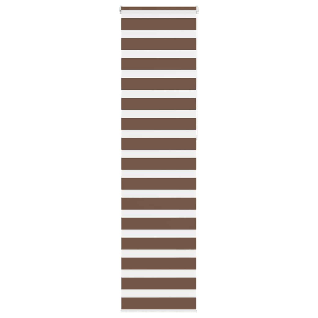 vidaXL Store double enrouleur marron 65x230 cm Largeur du tissu 60,9 cm Polyester