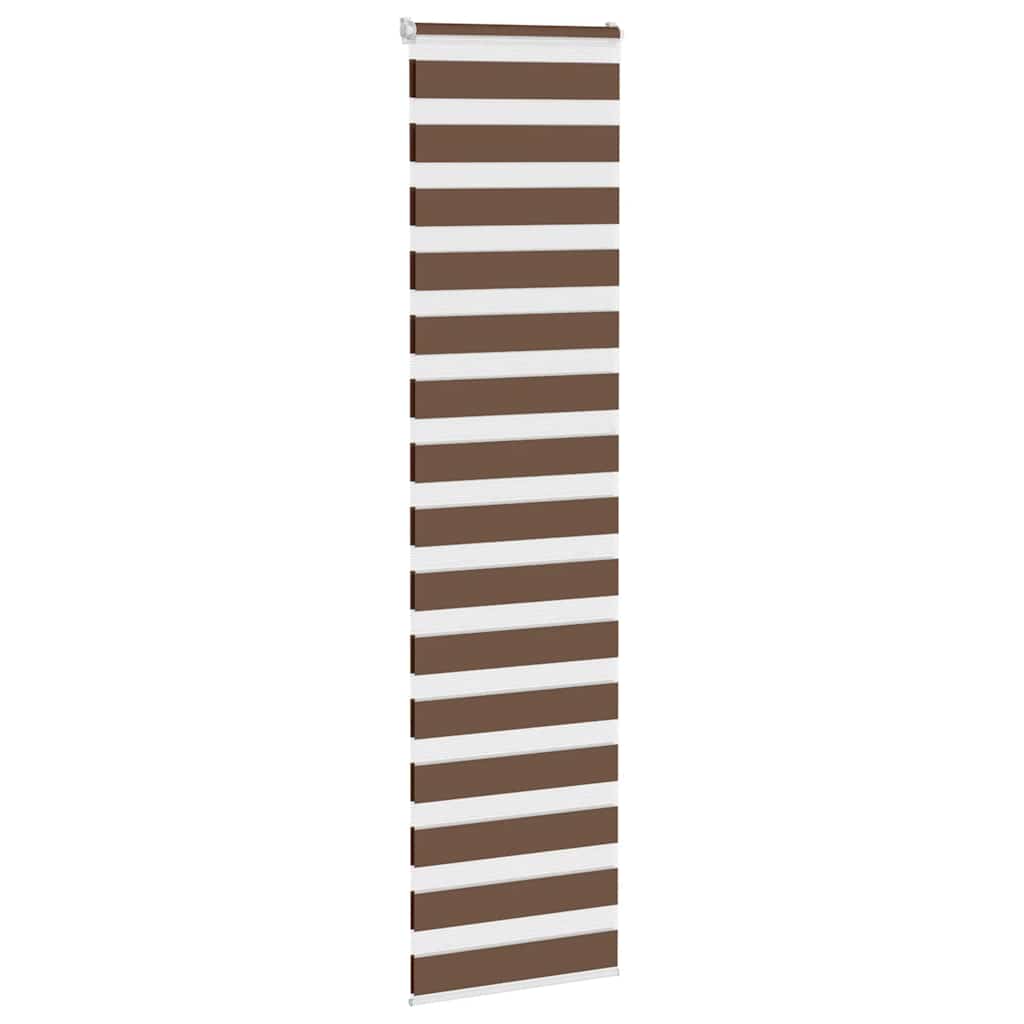 vidaXL Store double enrouleur marron 65x230 cm Largeur du tissu 60,9 cm Polyester