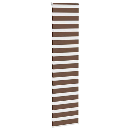 vidaXL Store double enrouleur marron 65x230 cm Largeur du tissu 60,9 cm Polyester