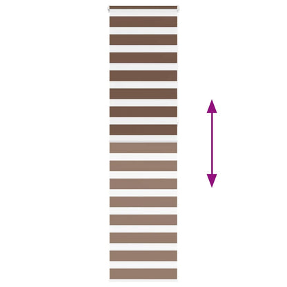 vidaXL Store double enrouleur marron 65x230 cm Largeur du tissu 60,9 cm Polyester