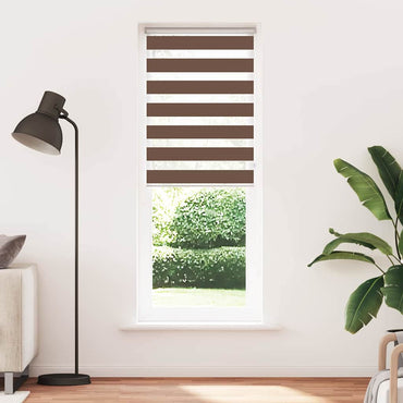 vidaXL Doppelrollo Braun 70x230 cm Stoffbreite 65,9 cm Polyester
