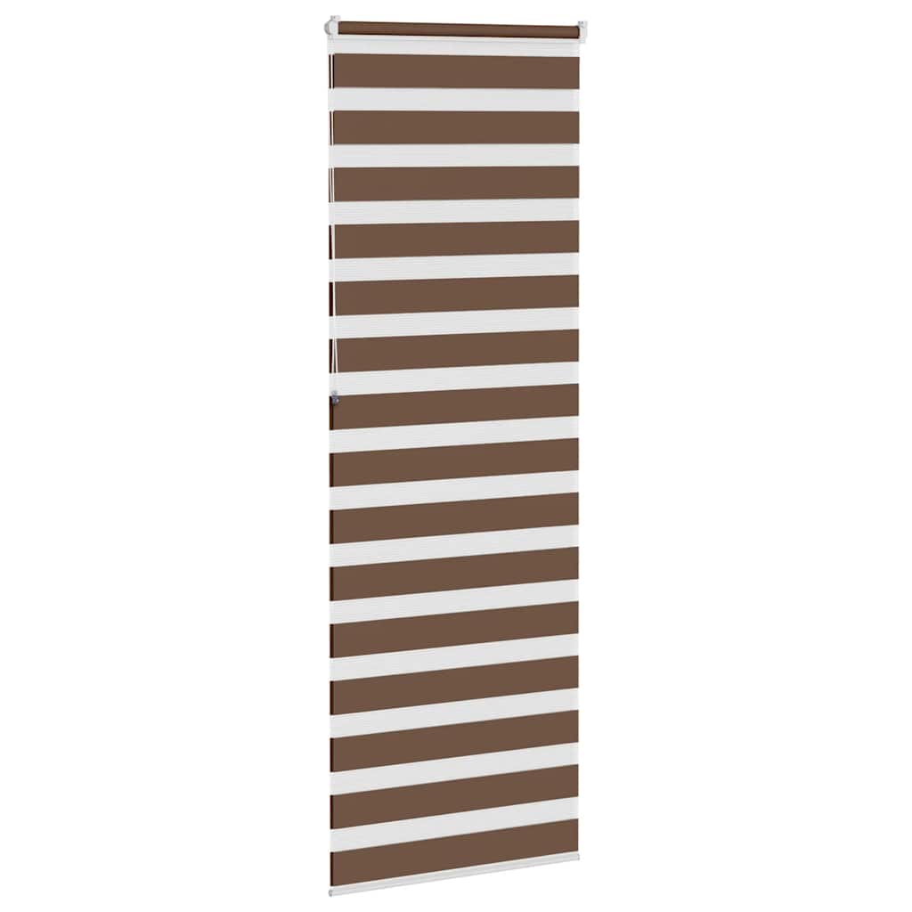 vidaXL Double Store Enrouleur Marron 75x230 cm Largeur du tissu 70,9 cm Polyester