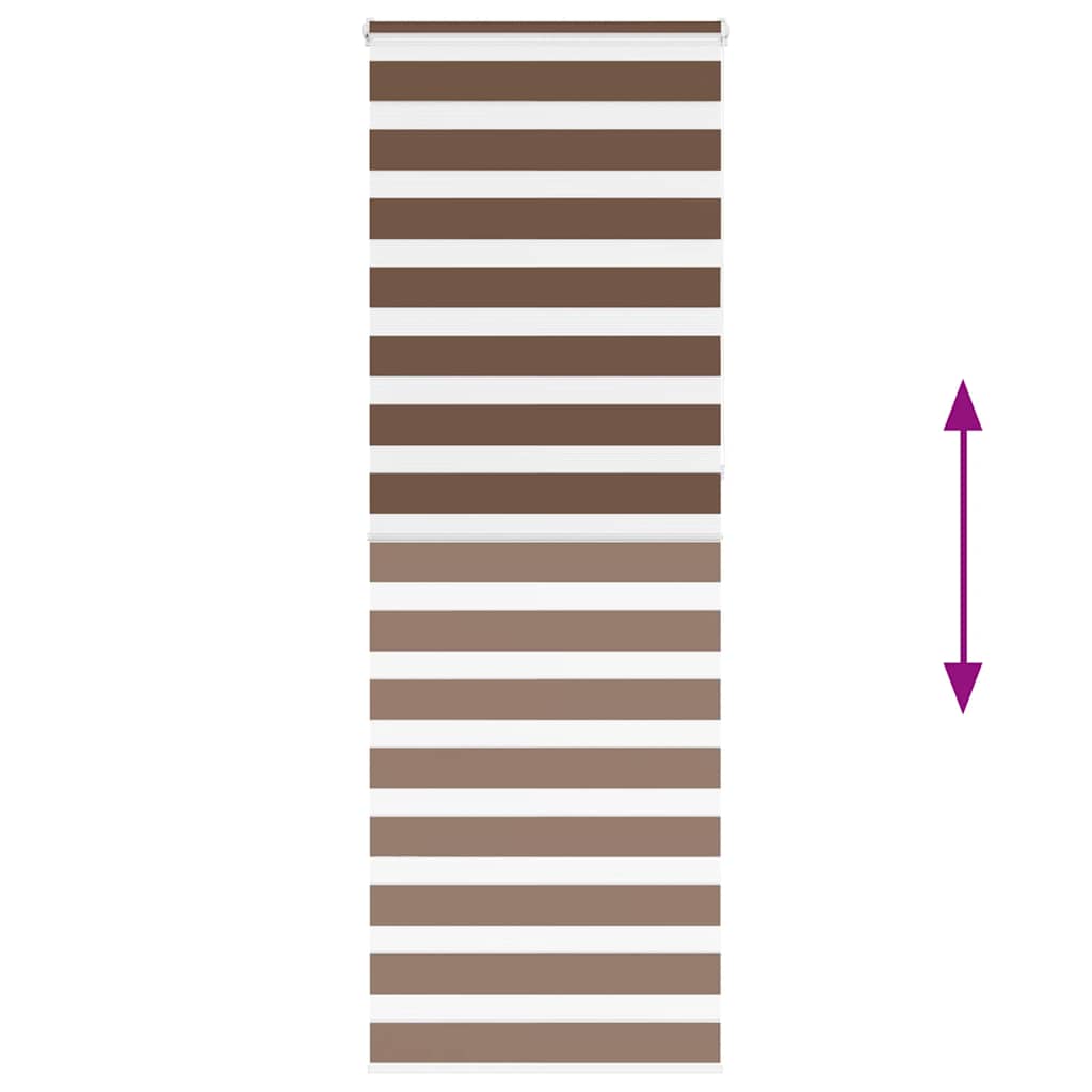 vidaXL Double Store Enrouleur Marron 75x230 cm Largeur du tissu 70,9 cm Polyester