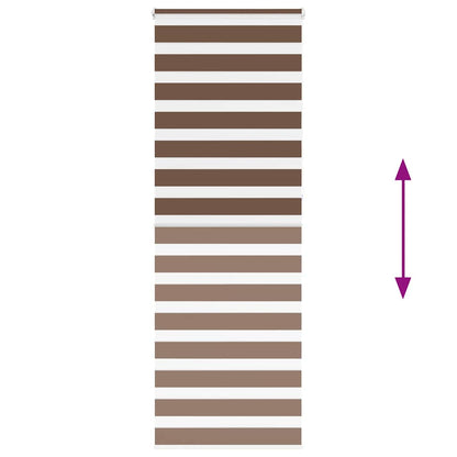 vidaXL Double Store Enrouleur Marron 75x230 cm Largeur du tissu 70,9 cm Polyester