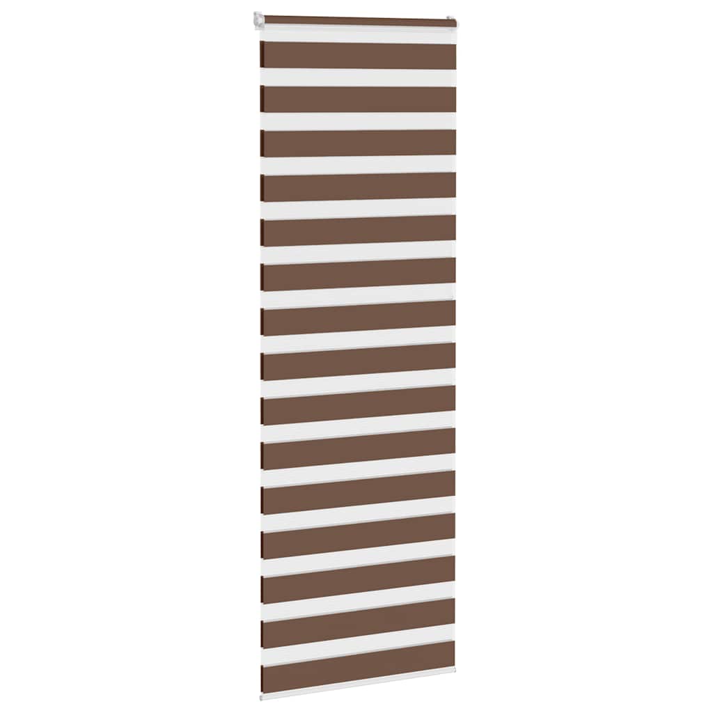 vidaXL Doppelrollo Braun 80x230 cm Stoffbreite 75,9 cm Polyester