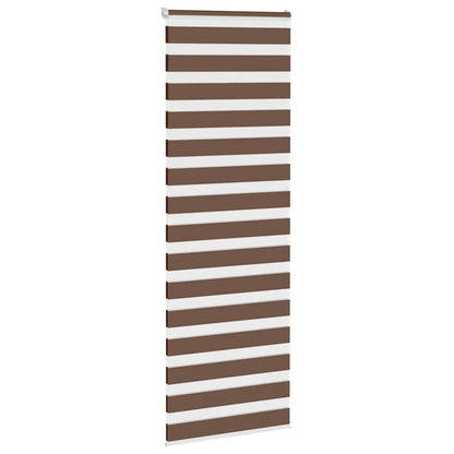 vidaXL Doppelrollo Braun 80x230 cm Stoffbreite 75,9 cm Polyester