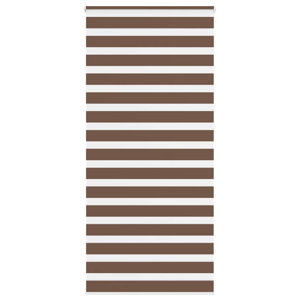 vidaXL Store enrouleur double marron 95x230 cm largeur du tissu 90,9 cm polyester