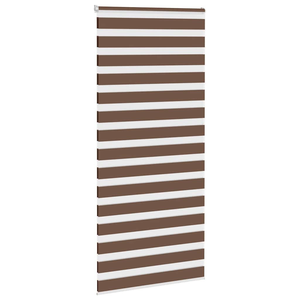 vidaXL Store enrouleur double marron 95x230 cm largeur du tissu 90,9 cm polyester