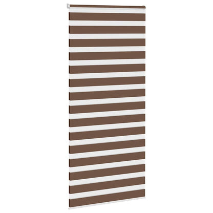 vidaXL Store enrouleur double marron 95x230 cm largeur du tissu 90,9 cm polyester