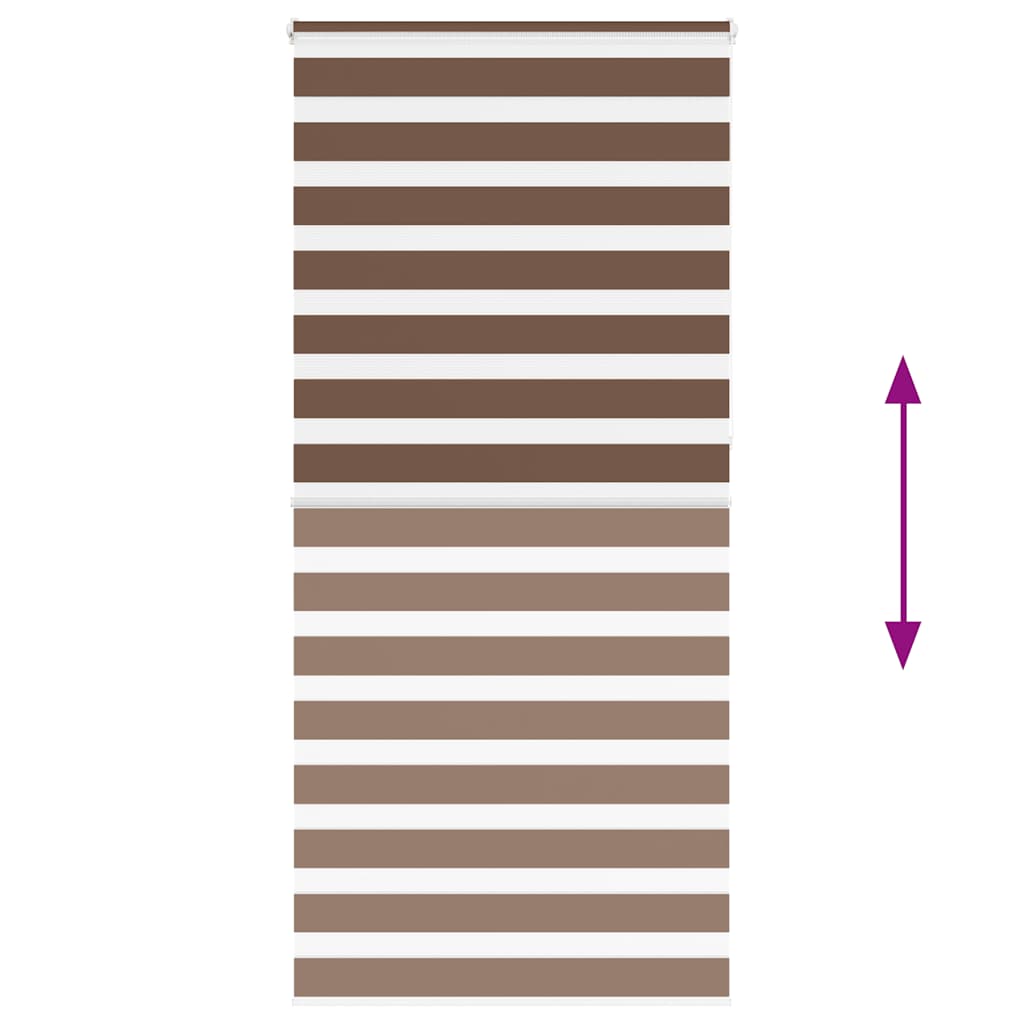 vidaXL Store double enrouleur marron 105x230 cm largeur du tissu 100,9 cm polyester
