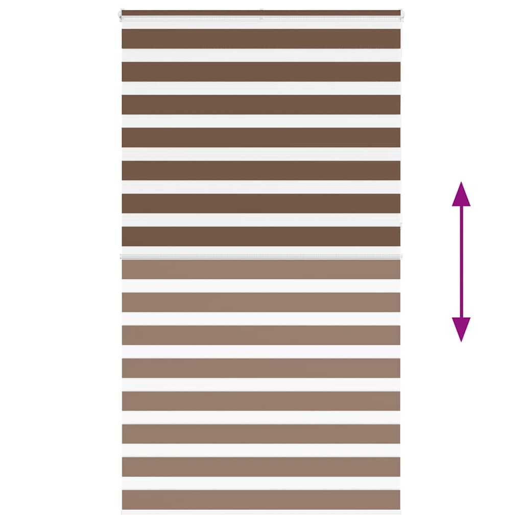 Doppelrollo Braun 125x230 cm Stoffbreite 120,9 cm Polyester