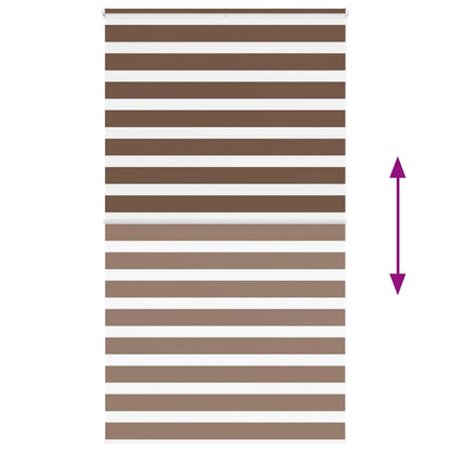 Doppelrollo Braun 135x230 cm Stoffbreite 130,9 cm Polyester