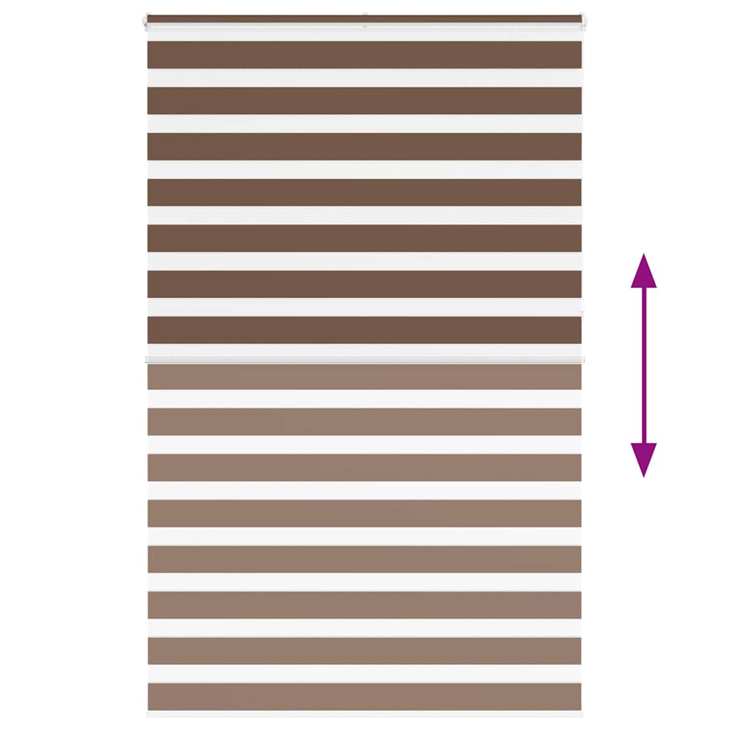 vidaXL Double Store Enrouleur Marron 140x230 cm Largeur du tissu 135,9 cm Polyester