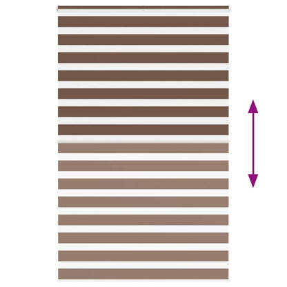 vidaXL Double Store Enrouleur Marron 140x230 cm Largeur du tissu 135,9 cm Polyester