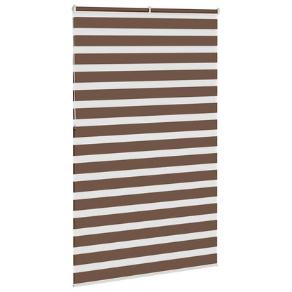 vidaXL Store enrouleur double marron 145x230 cm largeur du tissu 140,9 cm polyester