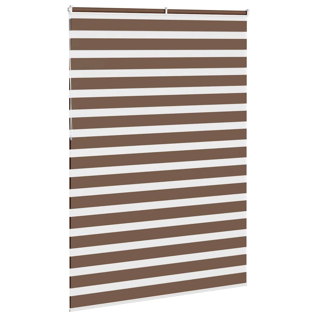 vidaXL Doppelrollo Braun 155x230 cm Stoffbreite 150,9 cm Polyester