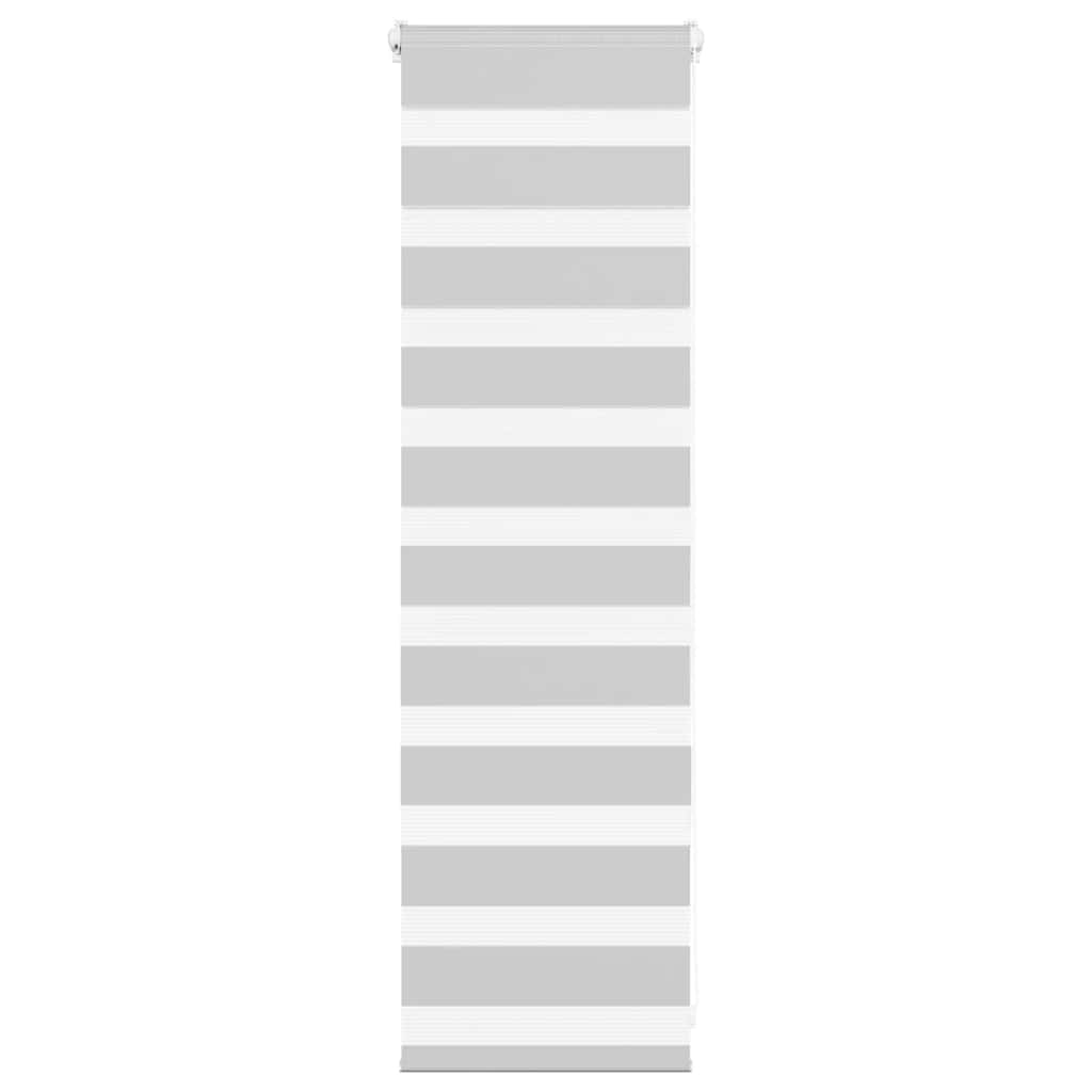 vidaXL Doppelrollo Hellgrau 40x100 cm Stoffbreite 35,9 cm Polyester