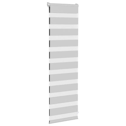 vidaXL Doppelrollo Hellgrau 45x100 cm Stoffbreite 40,9 cm Polyester