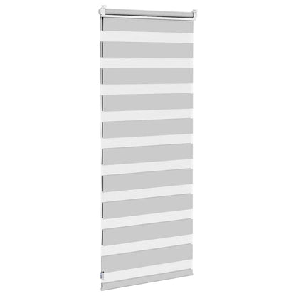 vidaXL Doppelrollo Hellgrau 65x100 cm Stoffbreite 60,9 cm Polyester