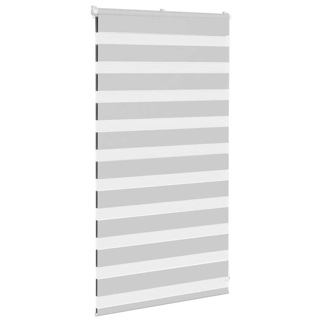 vidaXL Doppelrollo Hellgrau 90x100 cm Stoffbreite 85,9 cm Polyester