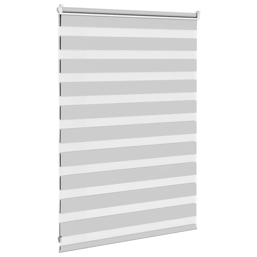 vidaXL Doppelrollo Hellgrau 100x100 cm Stoffbreite 95,9 cm Polyester