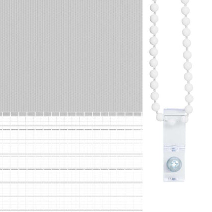 Doppelrollo Hellgrau 100x100 cm Stoffbreite 95,9 cm Polyester