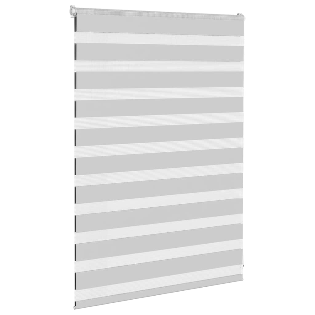 vidaXL Doppelrollo Hellgrau 115x100 cm Stoffbreite 110,9 cm Polyester